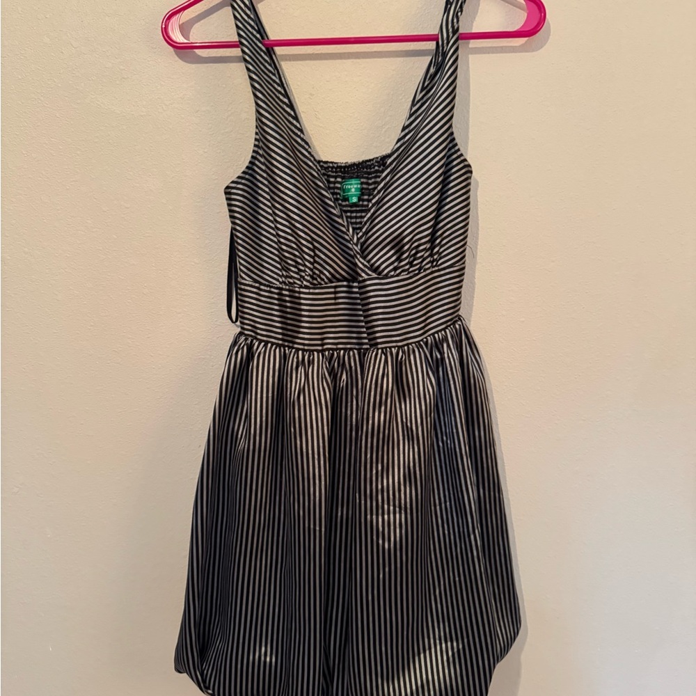 Freeway Black and silver Striped dress